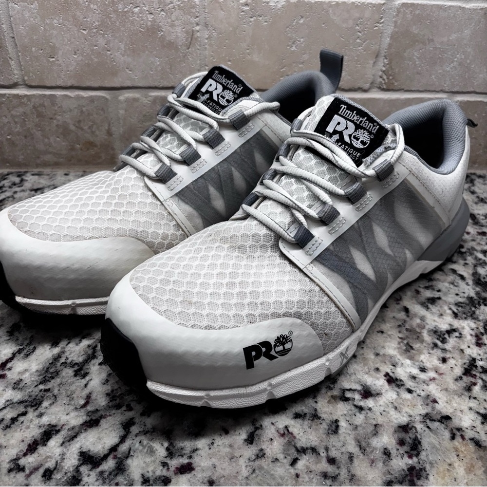Timberland PRO White and Gray Sneakers